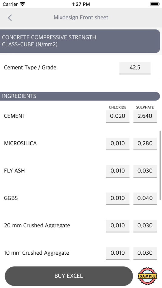 #5. Design of Concrete Mix (iOS) By: Arun Soundarrajan