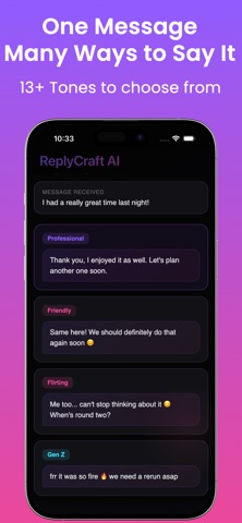 ReplyCraft -AI Reply Assistant iPhone screenshot