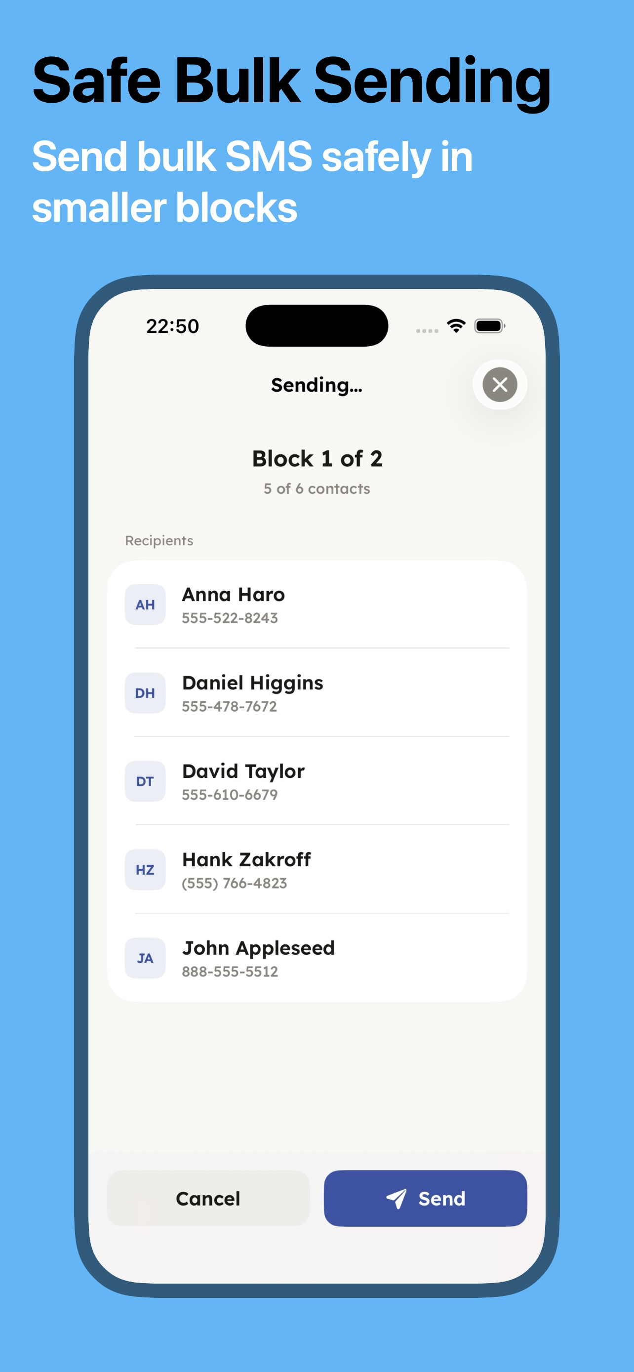 Group SMS: Text & Bulk Sender
