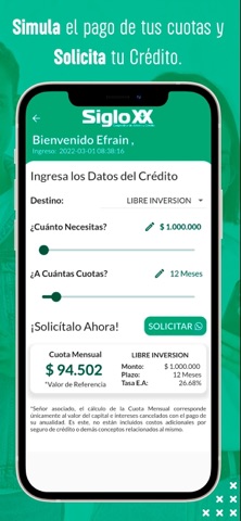 Cooperativa Siglo XX iPhone screenshot