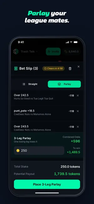 SideBet Fantasy screenshot 2
