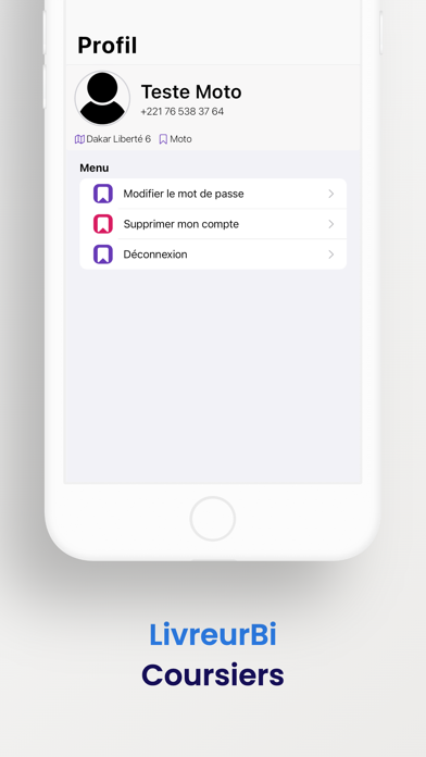 LivreurBi Coursiers Screenshot