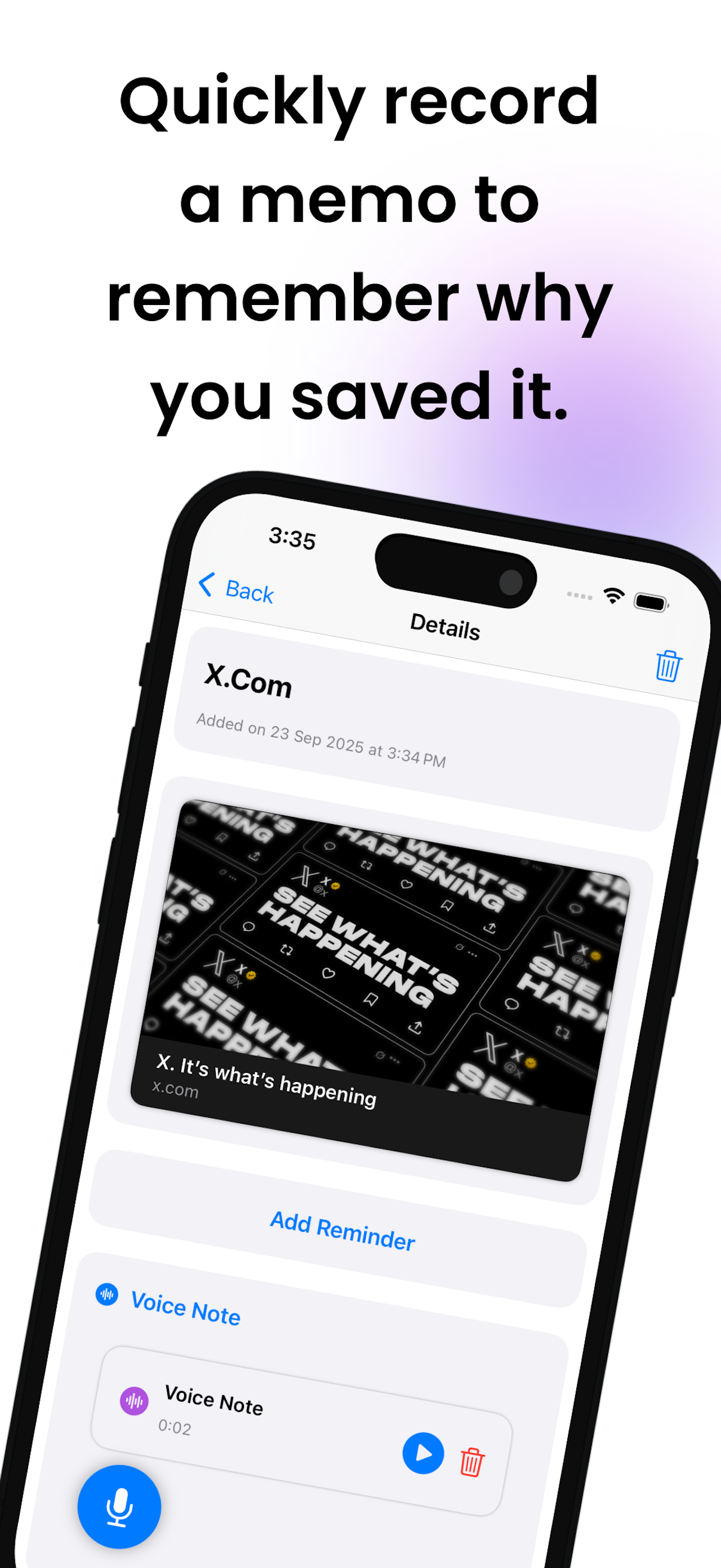 VoiceLinks: Voice & Reminder