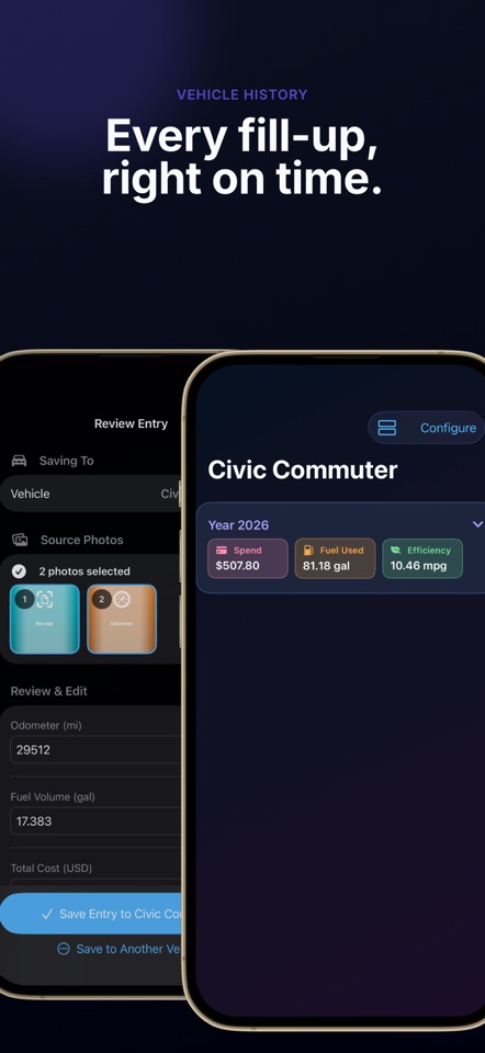 Fuel log tracker: Click2Track screenshot 4