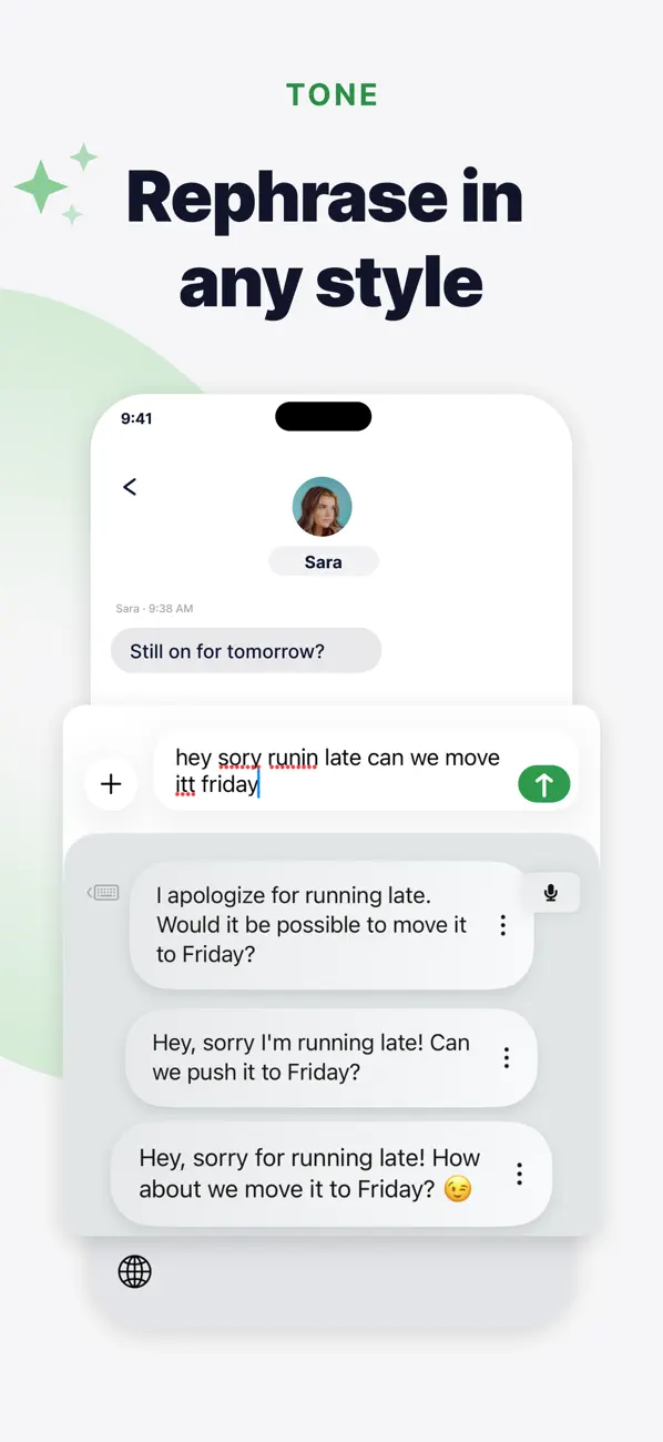 Screenshot #1 pour Chatform: AI Writing Keyboard