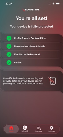 CrowdStrike Falcon iPhone screenshot