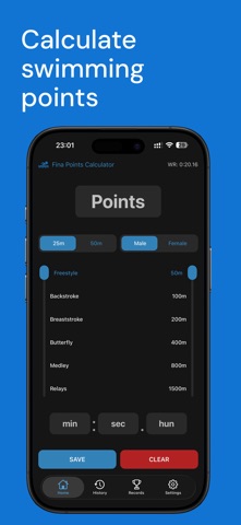 Fina points calculator Screenshot 1 of 6