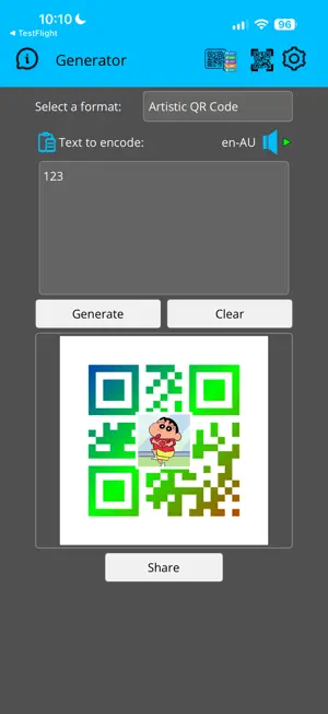 Barcode generator and scanner screenshot 3