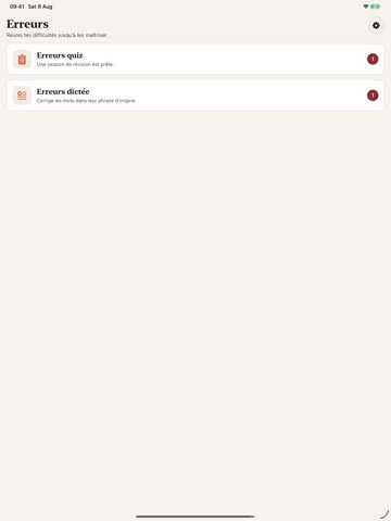 Dictée en français orthographe iPad screenshot