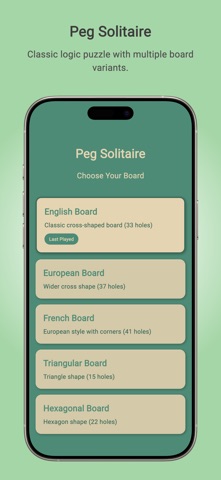 Peg Solitaire – Logic Puzzle Screenshot 1 of 4