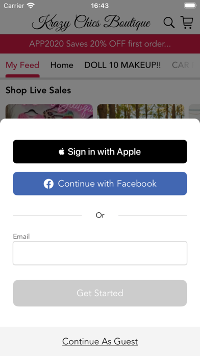 Krazy Chics' Boutique Screenshot 1 - AppWisp.com