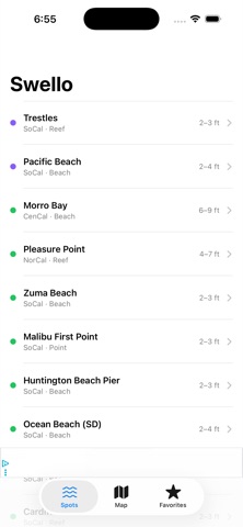 Swello Surf Report screenshot