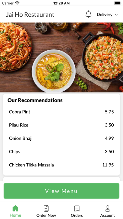 Jai Ho Restaurant Screenshot