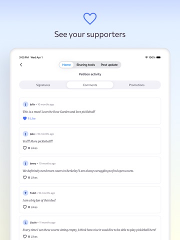 Change.org: Petition Manager iPad screenshot