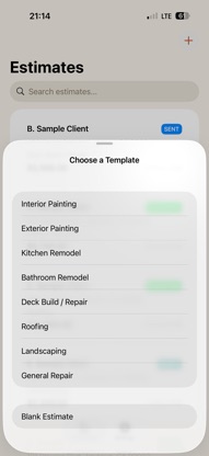 FieldBid: Estimate Maker screenshot 5