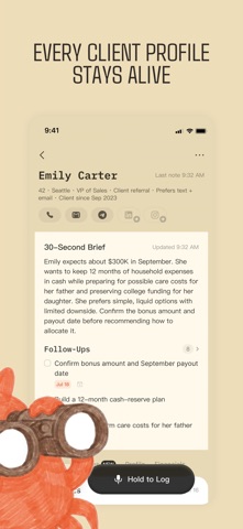 Alter Contacts: Client Notes iPhone screenshot