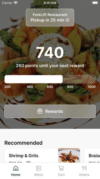 ForkLift Restaurant iPhone screenshot 1 - Food & Drink app
