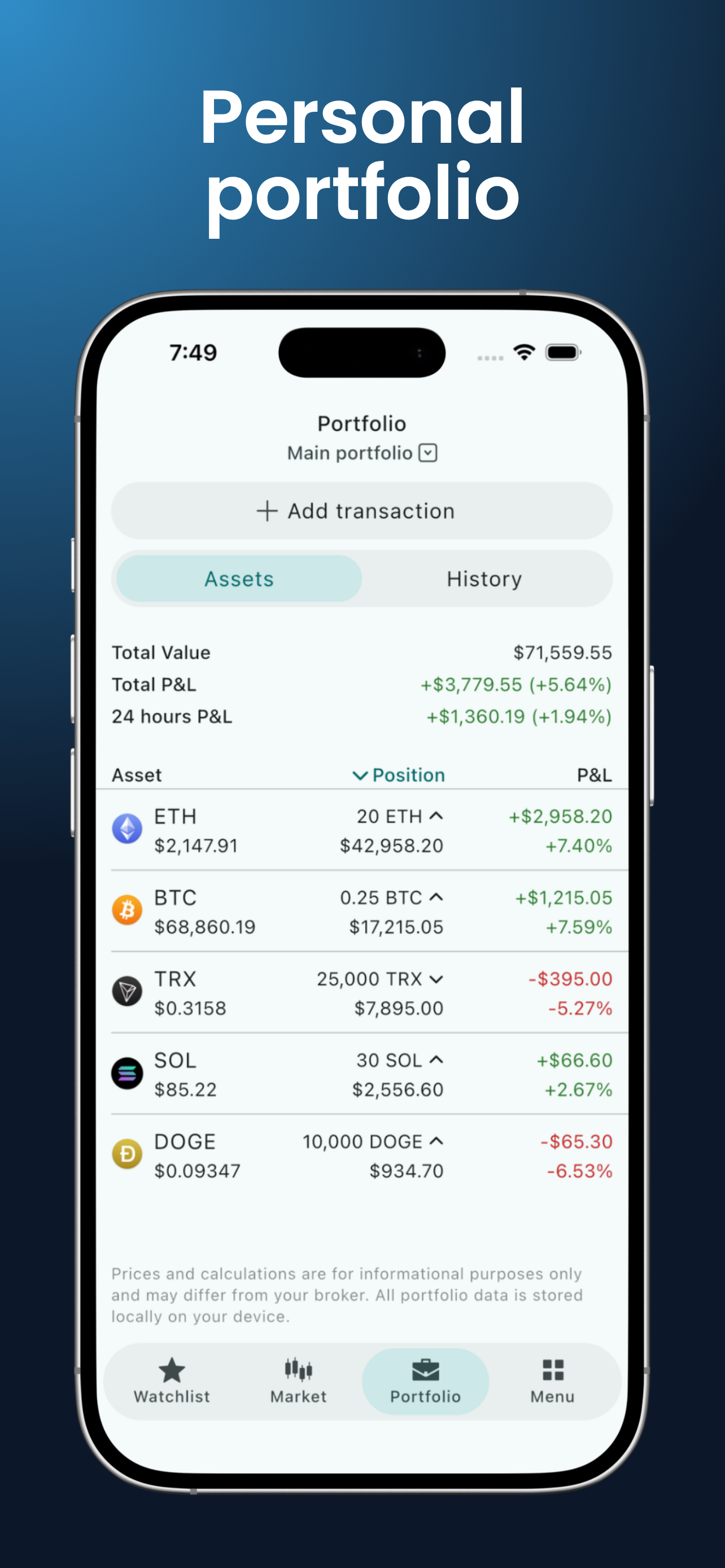 Market Track: Crypto Monitor screenshot 4