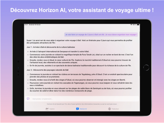 Screenshot #4 pour Horizons: AI travel assistant