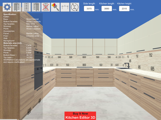 Kitchen Editor Line iPad screenshot 8 - Graphics & Design app
