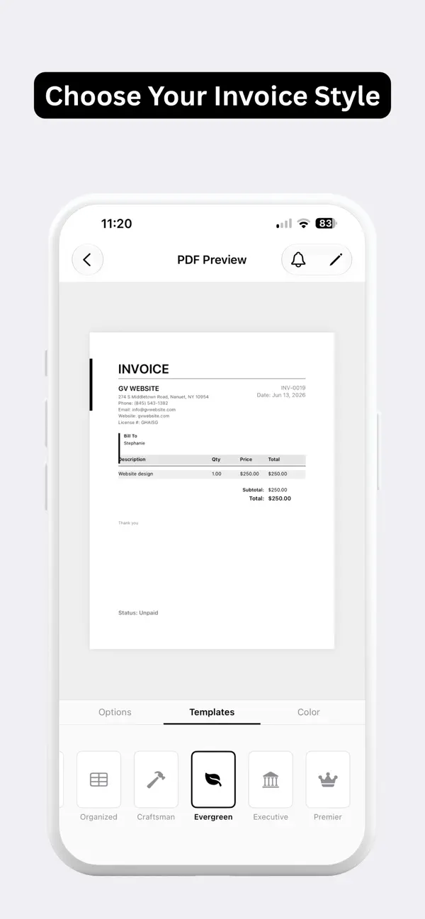 Screenshot #1 pour Invoice Vi