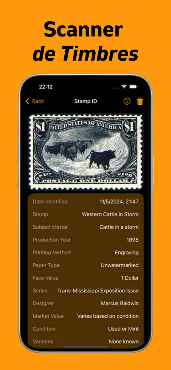 Screenshot #2 pour Scanner de Timbres: Valeur