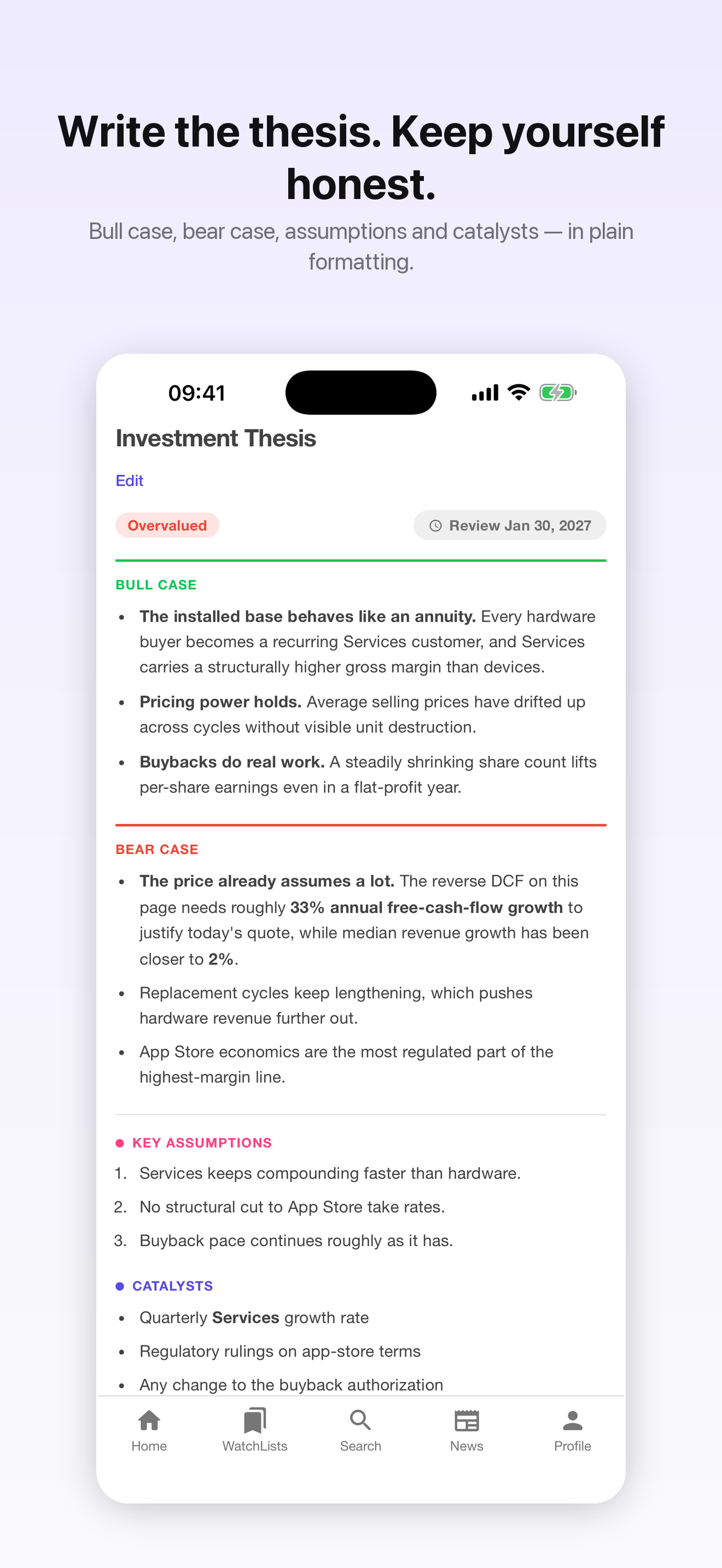InvestJournal screenshot 3