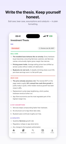 InvestJournal iPhone screenshot