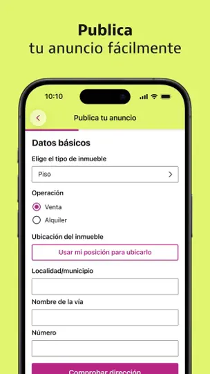 Captura de pantalla de Idealista en iPhone 7