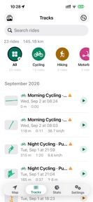 Roam: GPS Track & Ride Log screenshot
