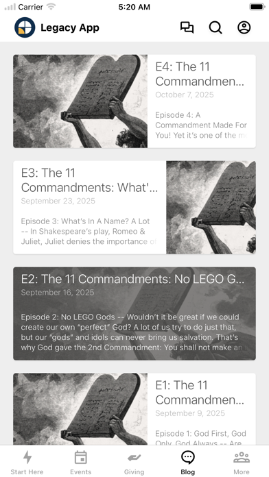 Legacy Imperative iPhone screenshot