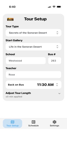 TourSync iPhone screenshot