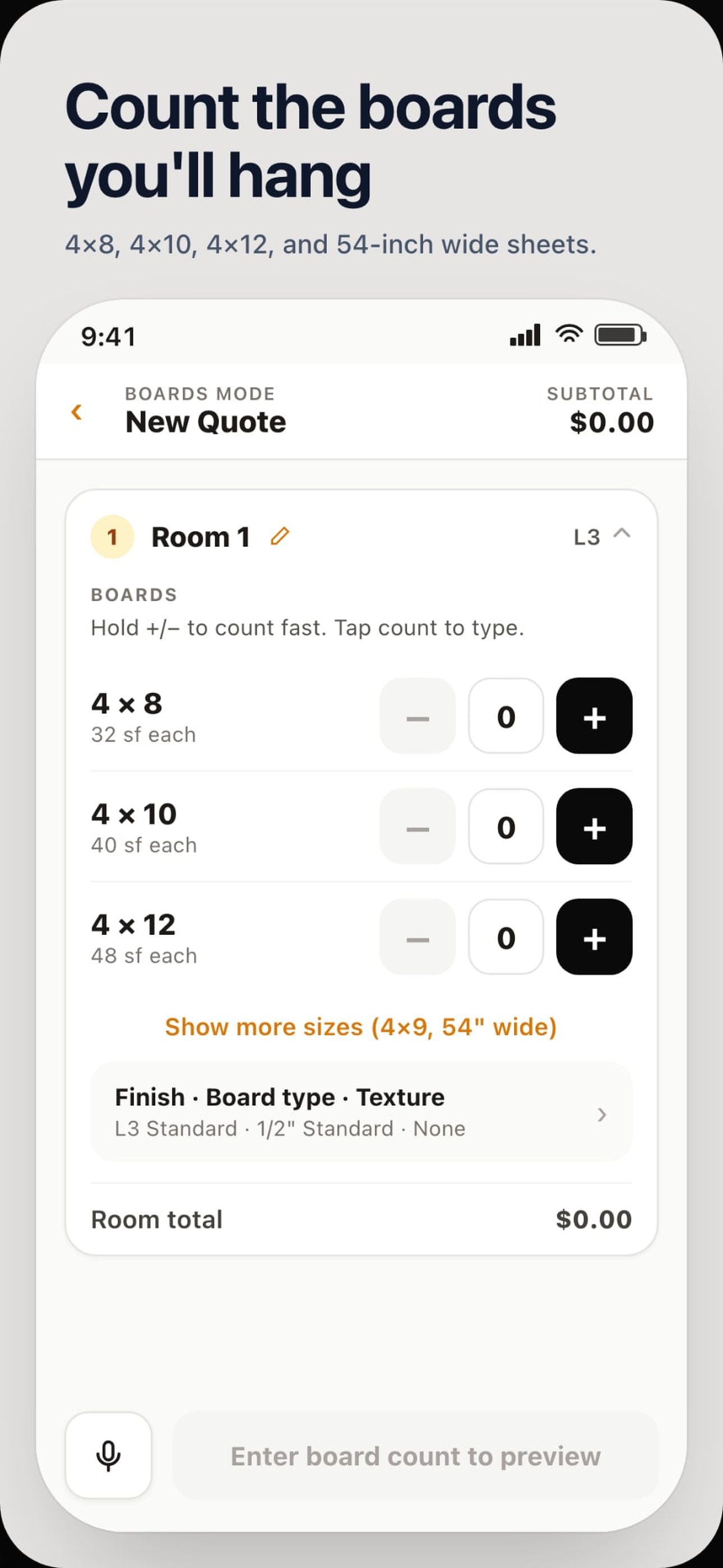 Drywall Pro: Quote & Estimate