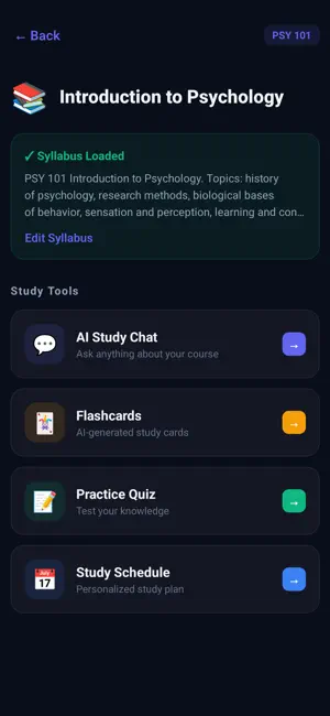 Syllabus Agent: AI Study Tool screenshot 2
