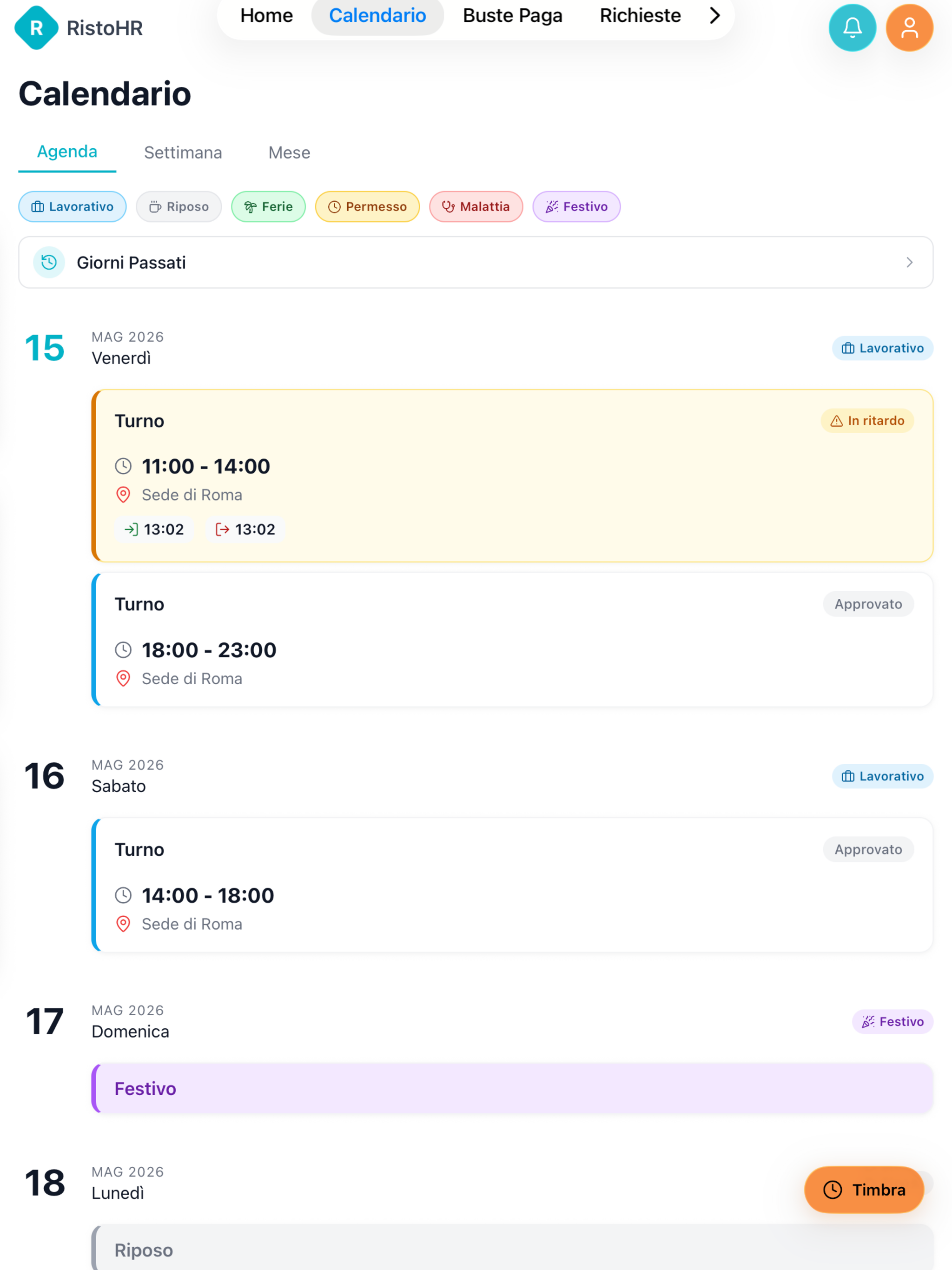 RistoHR Dipendenti screenshot 5