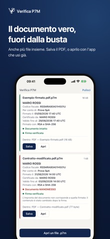 Verifica P7M iPhone screenshot