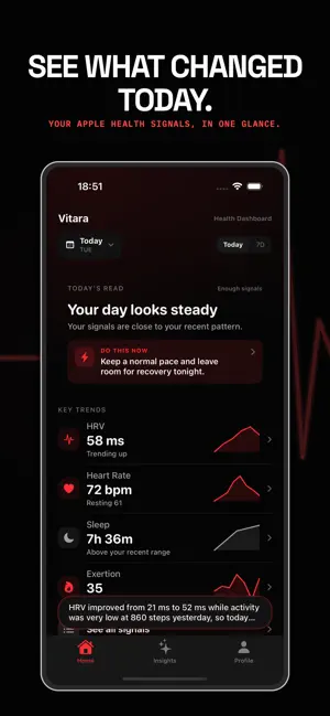 Vitara: HRV & Recovery screenshot 1