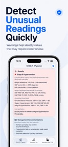 Pediatric Blood Pressure Tool screenshot