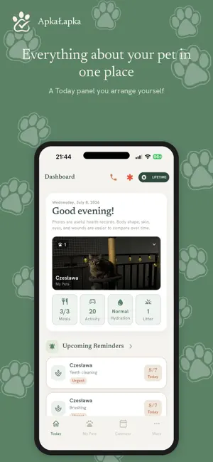 ApkaŁapka: Pet Care Diary screenshot 1