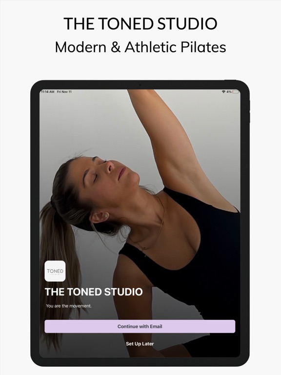 toned studio pilates iPad screenshot 1 - Health & Fitness app