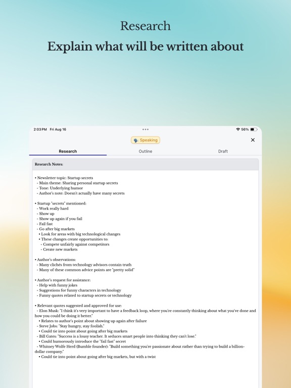 Flock - Create a newsletter iPad screenshot 2 - Productivity app