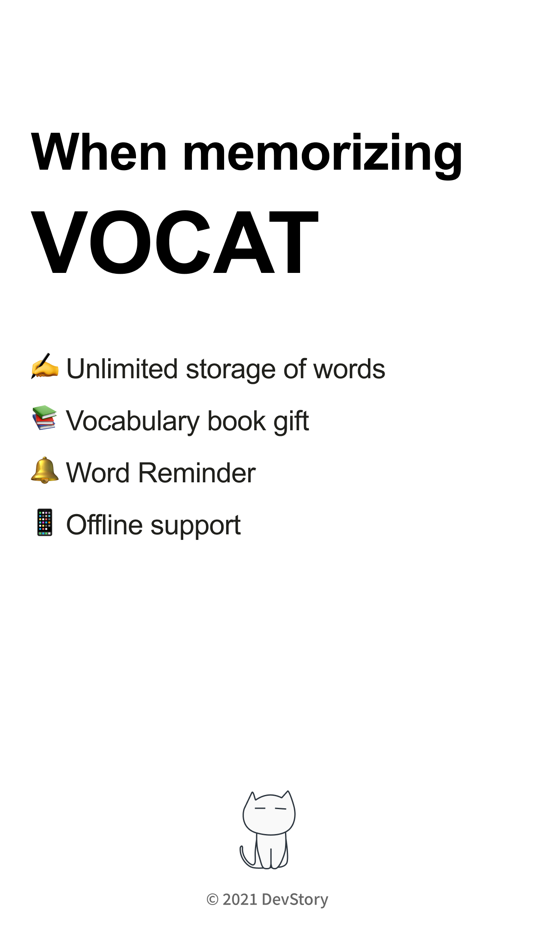 #1. VoCat - My Own Vocabulary (iOS) By: DevStory Corp.