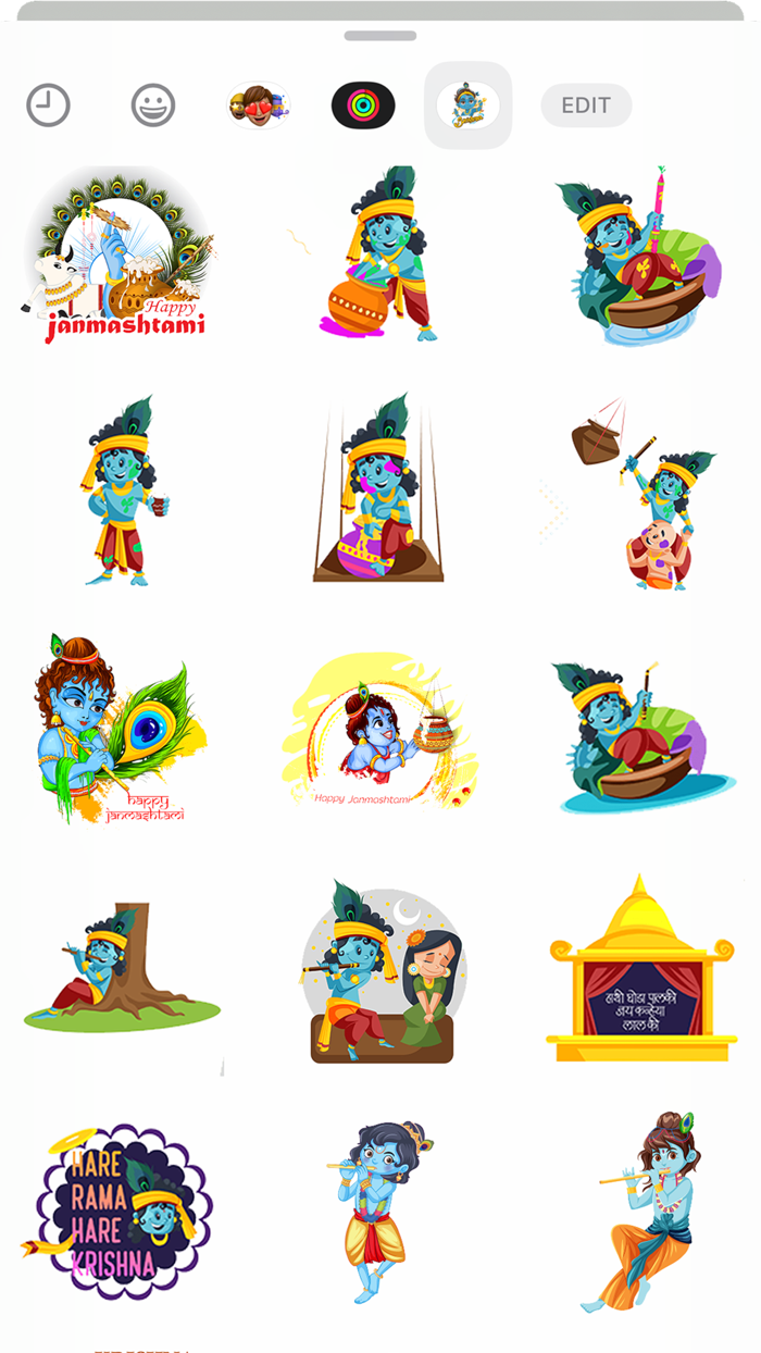 Little Lord Krishna Stickers
