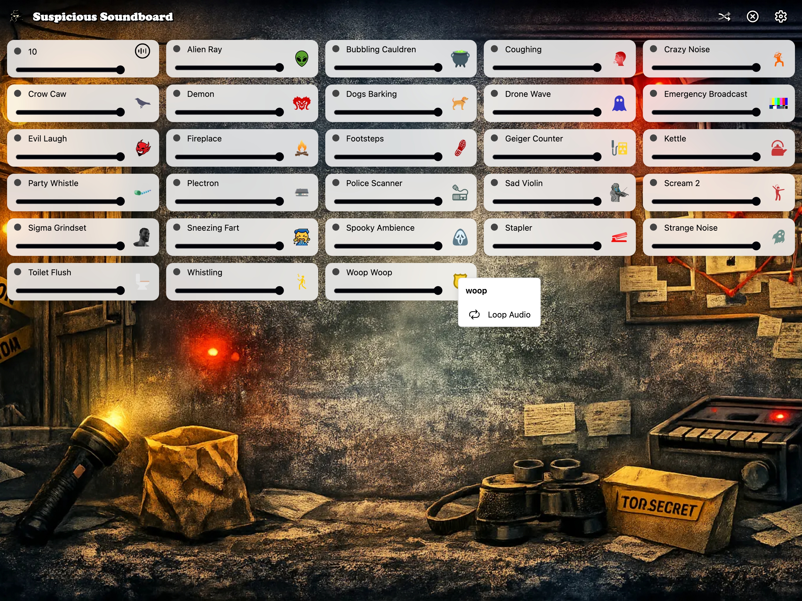 Suspicious Soundboard