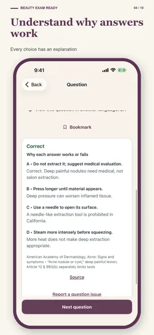 CA Esthetician State Board screenshot 4