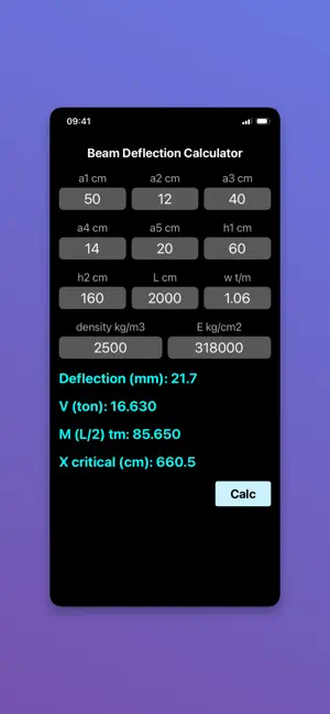 Beam Deflection Calculator screenshot 2