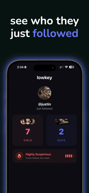 lowkey: recent follow tracker screenshot 1