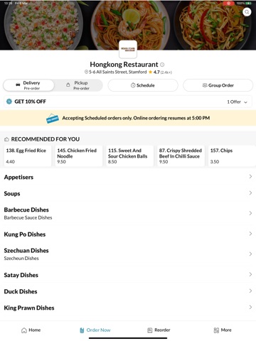 Hongkong Restaurant Stamford iPad screenshot