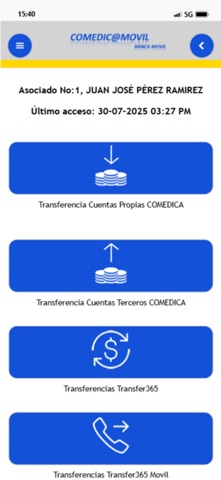 Comedica Movil App screenshot