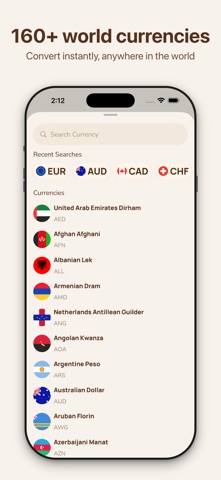 Currency Converter Widget LVRN iPhone screenshot